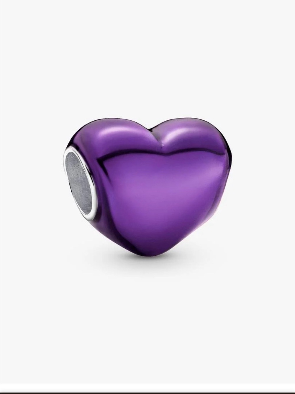 Pandora Purple Heart Charm Bead - Women Jewelry